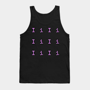 Pink Typewriter Letter I Tank Top